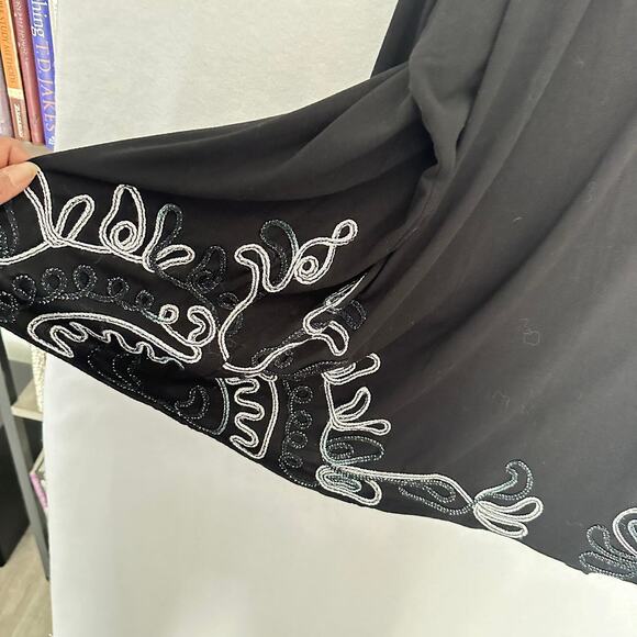 Once Again Quill Braid 3/4 Sleeve Top Size 3X Whimsigoth Victorian Baroque - Picture 4 of 9